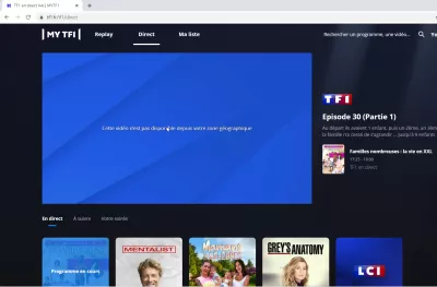 Watch TF1 Live Abroad For Free [Solved] : TF1 error This video is not available from your geographical area