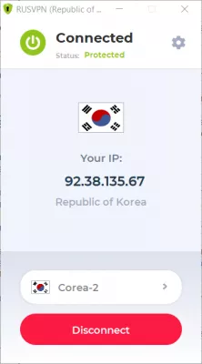 Review of RUSVPN products and services. : Changing visible IP to an IP in South Korea